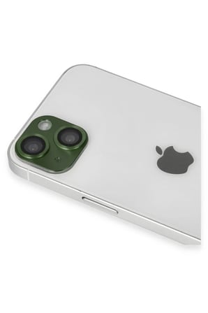 Newface Apple iPhone 13 Pers Alüminyum Kamera Lens - Yeşil