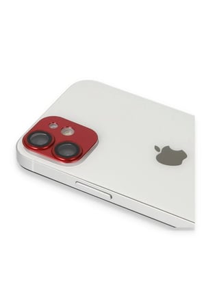 Newface Apple iPhone 11 Pers Alüminyum Kamera Lens - Kırmızı
