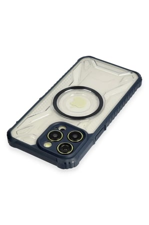 Newface Apple iPhone 13 Pro Max Kılıf Prag Magneticsafe Kapak - Lacivert