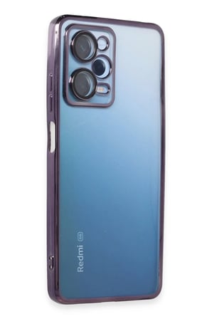 Newface Xiaomi Redmi Note 12 Pro 5G Kılıf Razer Lensli Silikon - Mor