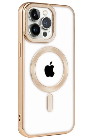 Newface Apple iPhone 14 Pro Kılıf Kronos Magsafe Kapak - Gold