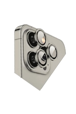 Newface Apple iPhone 15 Pro Max Bilvis Titan Kamera Lens - Titan Gri