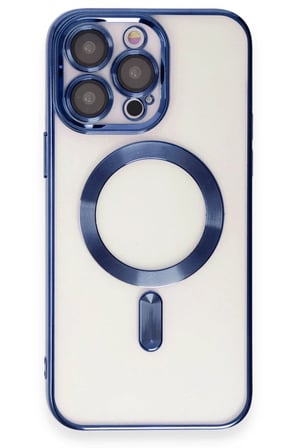 Newface Apple iPhone 15 Pro Kılıf Kross Magneticsafe Kapak - Lacivert