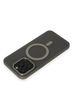 Newface Apple iPhone 15 Pro Max Kılıf Lodos Magneticsafe Mat Kapak - Titan Gri
