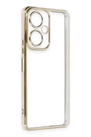 Newface Vivo Y27 Kılıf Razer Lensli Silikon - Gold