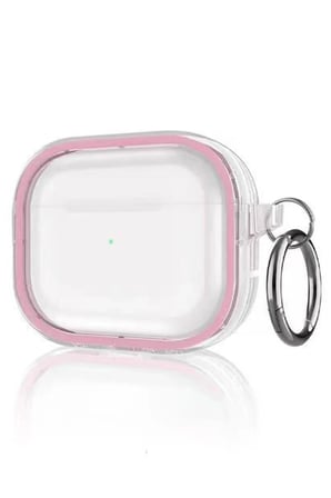 Movenchy Apple Airpods Pro 2 (2.nesil) Shiny Şeffaf Kılıf - Pembe