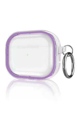 Movenchy Apple Airpods Pro 2 (2.nesil) Shiny Şeffaf Kılıf - Mor