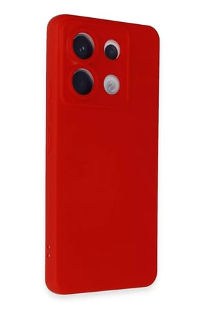 Newface Xiaomi Redmi Note 13 Pro 5G Kılıf Nano içi Kadife Silikon - Kırmızı