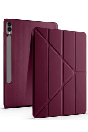 Newface Samsung Galaxy X610 Tab S9 FE Plus 12.4 Kılıf Kalemlikli Mars Tablet Kılıfı - Mürdüm