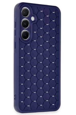 Newface Samsung Galaxy A15 4G Kılıf Petek Silikon Kapak - Lacivert
