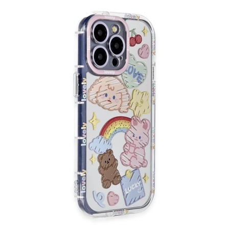 Newface Apple iPhone 14 Pro Max Kılıf Reflexion Desenli Kapak - Desen 4