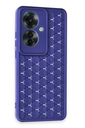 Newface Oppo Reno 11F Kılıf Petek Silikon Kapak - Lacivert