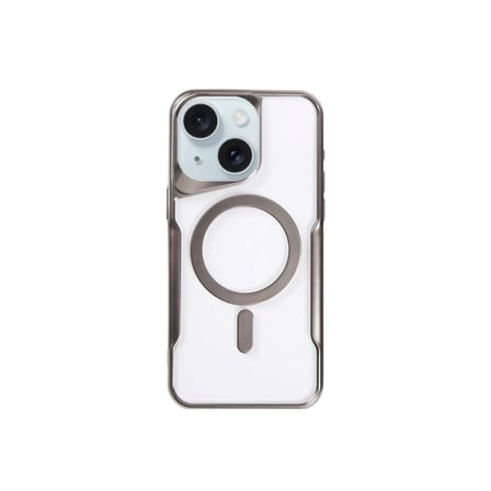Newface Apple iPhone 15 Plus Kılıf Boyi Magsafe Silikon Kapak - Titan Gri