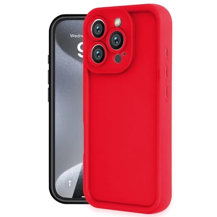 Newface Apple iPhone 16 Pro Kılıf Viera Silikon - Kırmızı