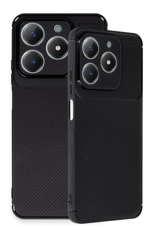 Newface Realme C61 Kılıf Auto Focus Karbon Kapak - Siyah