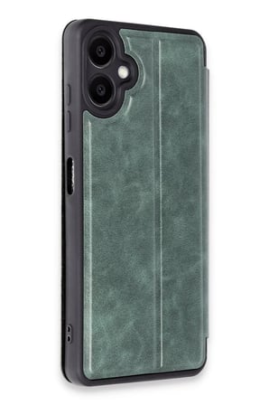 Newface Samsung Galaxy A06 Kılıf Flip Cover - Koyu Yeşil