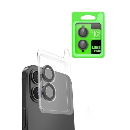 Newface Apple iPhone 16 Raze Metal Kamera Lens - Siyah
