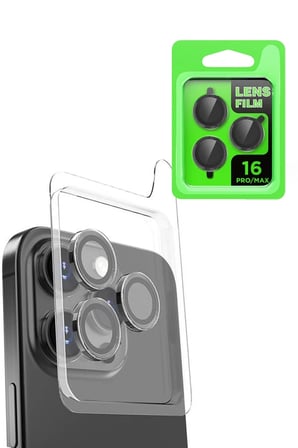 Newface Apple iPhone 16 Pro Max Raze Metal Kamera Lens - Siyah