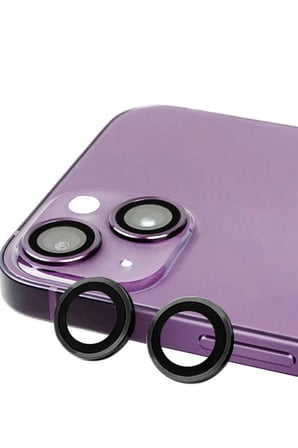 Newface Apple iPhone 15 Raze Metal Kamera Lens - Siyah