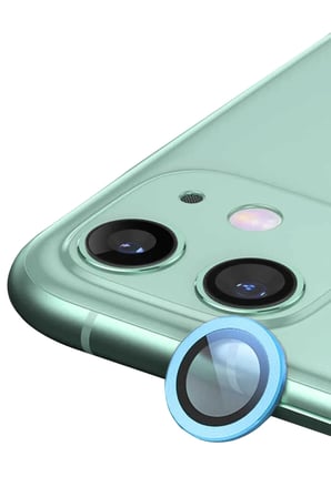 Newface Apple iPhone 11 Raze Metal Kamera Lens - Mavi