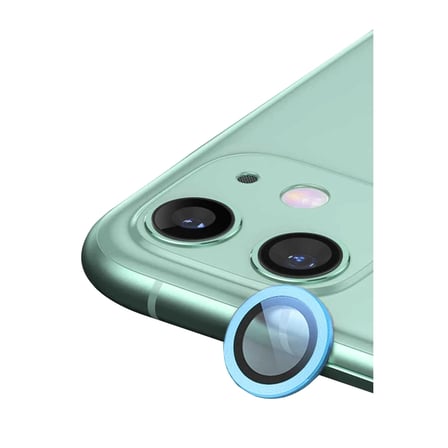 Newface Apple iPhone 11 Raze Metal Kamera Lens - Mavi