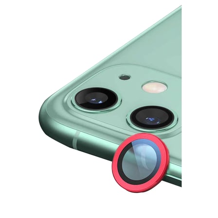 Newface Apple iPhone 12 Mini Raze Metal Kamera Lens - Kırmızı