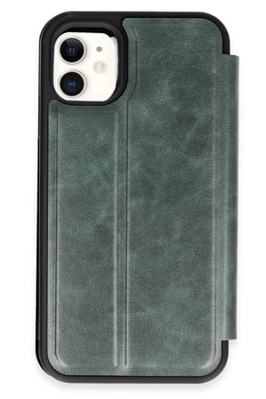 Newface Apple iPhone 11 Kılıf Flip Cover - Koyu Yeşil