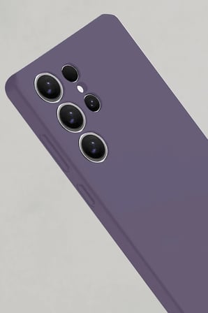 Newface Samsung Galaxy S25 Ultra Kılıf Nano içi Kadife Silikon - Mor
