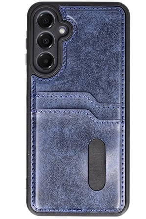 Newface Samsung Galaxy S24 FE Kılıf Sara Kartvizitli Deri Kılıf - Lacivert