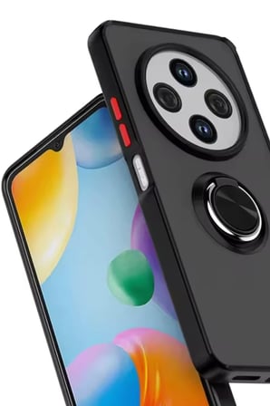 Newface Xiaomi Redmi 14C Kılıf Montreal Yüzüklü Silikon Kapak - Yeşil