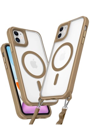 Newface Apple iPhone 11 Kılıf Enka Magsafe Silikon Kılıf - Desert
