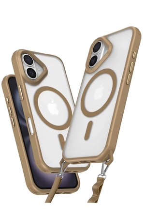 Newface Apple iPhone 16 Kılıf Enka Magsafe Silikon Kılıf - Desert