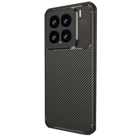 Newface Xiaomi Mi 15 Kılıf Auto Focus Karbon Kapak - Siyah