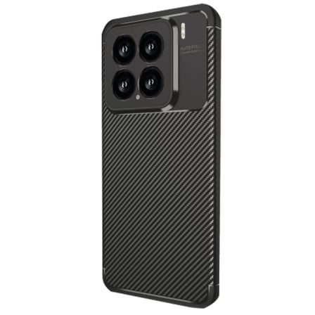 Newface Xiaomi Mi 15 Kılıf Auto Focus Karbon Kapak - Siyah