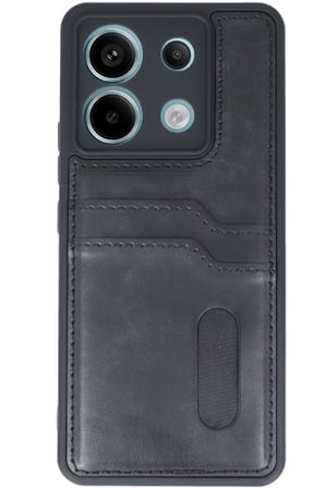 Newface Xiaomi Redmi Note 13 Pro 5G Kılıf Sara Kartvizitli Deri Kılıf - Siyah