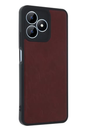 Newface Realme Note 50 4G Kılıf Aras Deri Kapak - Bordo