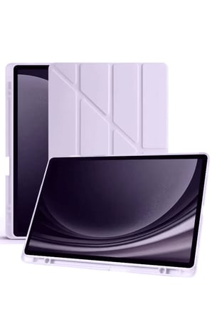 Newface Samsung Galaxy X610 Tab S9 FE Plus 12.4 Kılıf Kalemlikli Mars Tablet Kılıfı - Lila