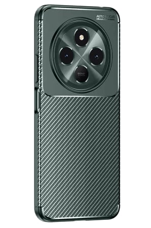 Newface Tecno Spark 30 Kılıf Auto Focus Karbon Kapak - Koyu Yeşil