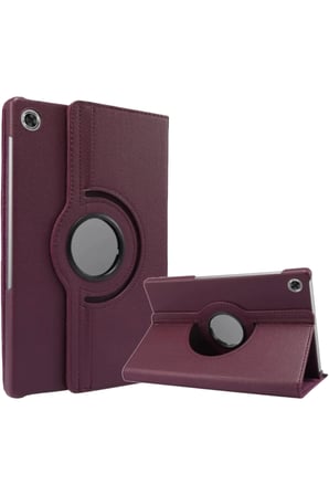 Newface Lenovo Tab M10 TB311FU Kılıf 360 Tablet Deri Kılıf - Mürdüm