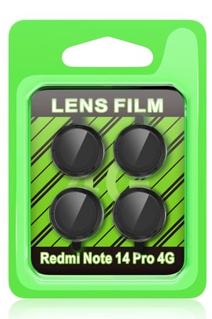 Newface Xiaomi Redmi Note 14 Pro 4G Raze Metal Kamera Lens - Siyah