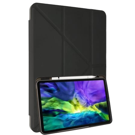 Newface Apple iPad 10.2 (8.nesil) Kılıf Kalemlikli Mars Tablet Kılıfı - Koyu Gri