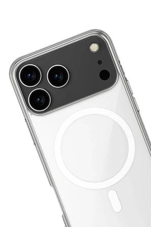 Newface Apple iPhone 17 Pro Kılıf Magneticsafe Şeffaf Silikon - Şeffaf