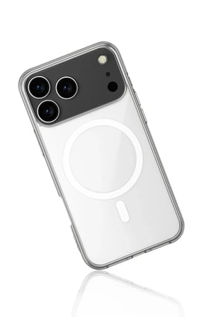 Newface Apple iPhone 17 Pro Kılıf Magneticsafe Şeffaf Silikon - Şeffaf