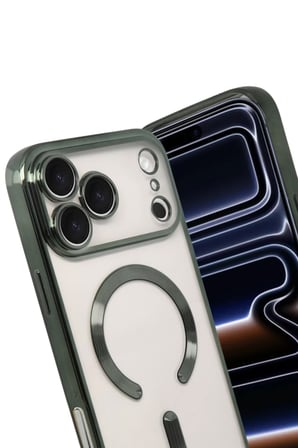 Newface Apple iPhone 17 Pro Kross Magneticsafe Kapak - Koyu Yeşil