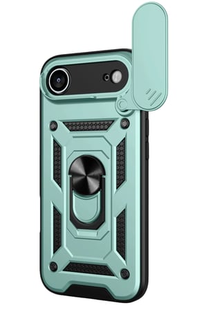 Newface Apple iPhone 17 Air Pars Lens Yüzüklü Silikon - Yeşil