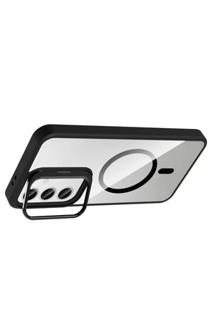 Joko Samsung Galaxy S24 FE Remim Lensli Magsafe Standlı Kapak - Siyah