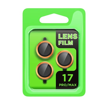 Newface Apple iPhone 17 Pro Raze Metal Kamera Lens - Turuncu