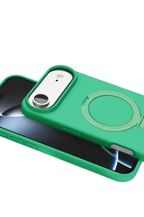 Newface Apple iPhone 17 Air Regal Magsafe Standlı Kapak - Yeşil