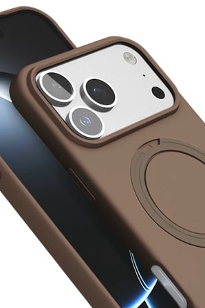 Newface Apple iPhone 17 Pro Regal Magsafe Standlı Kapak - Çöl Titanyum