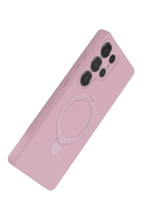 Newface Samsung Galaxy S25 Ultra Regal Magsafe Standlı Kapak - Açık Pembe